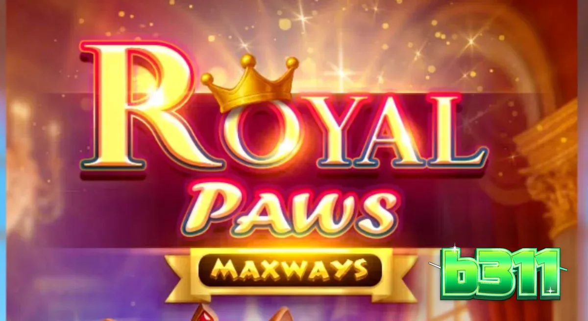 Cenário luxuoso de jardim palaciano em Royal Paws Maxways